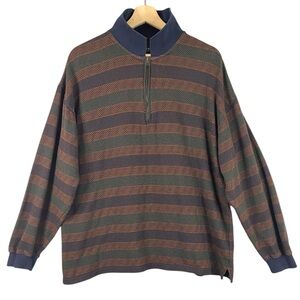 Vintage Men’s Evan Picone 1/4 Zip Longsleeve Pullover Sweatshirt Size Large